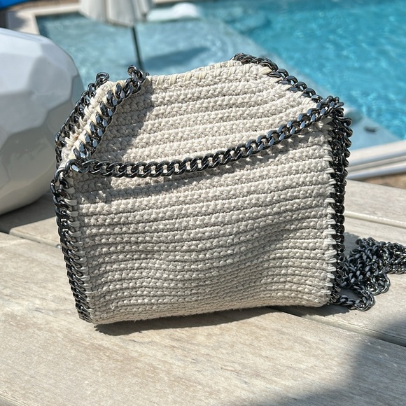 Stella McCartney Cream Crochet Shoulder Bag - Picture 3 of 7